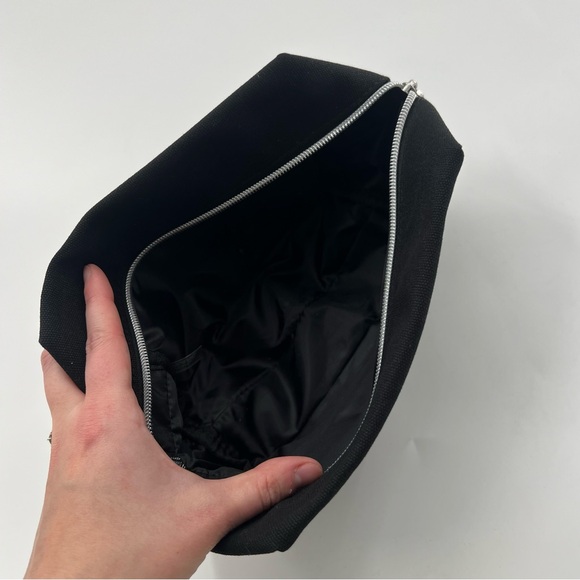 Dolce & Gabbana Beauty Black Makeup Bag Small Silver Cosmetic - Picture 7 of 9